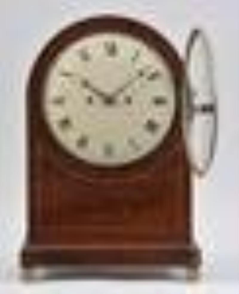 Unknown English round top bracket clock