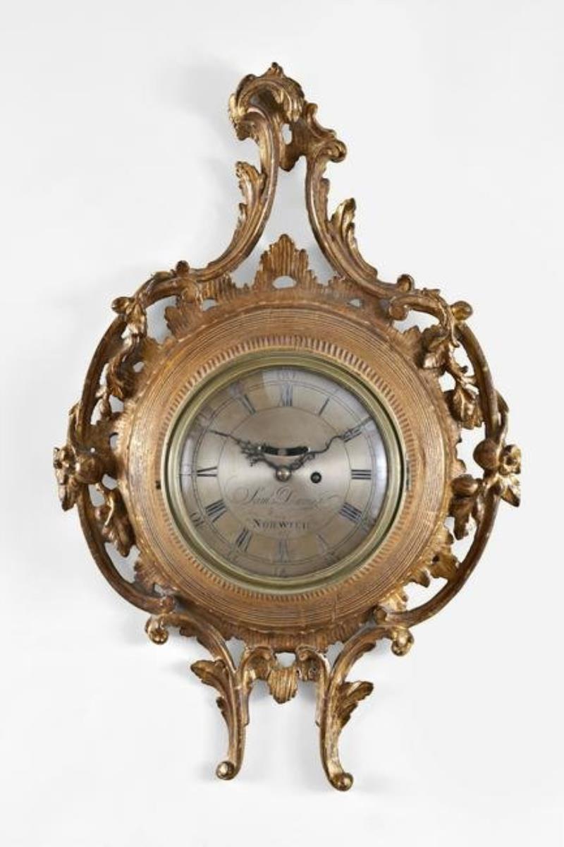 An 18th century English cartel clock signed Saml. Davy