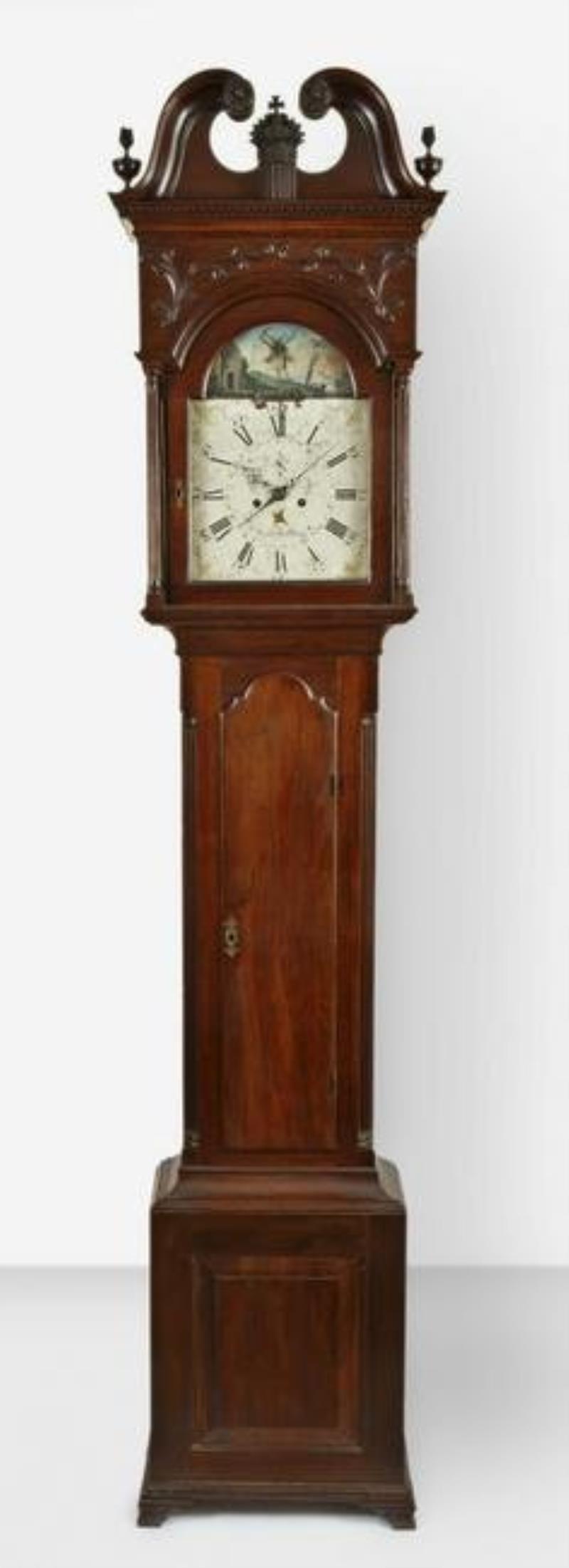 A late 18th century Pennsylvania tall clock with