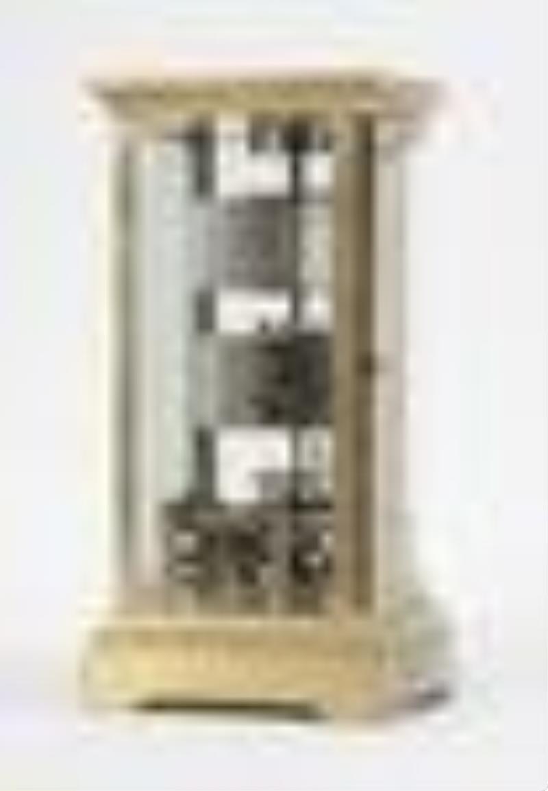A rare and unusual large ticket clock with champleve