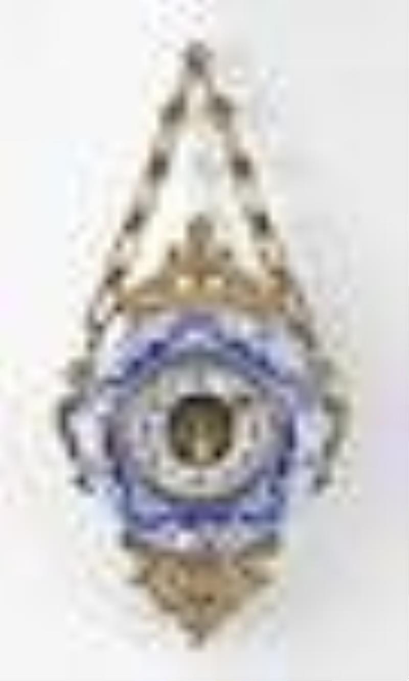 French porcelain case wall clock