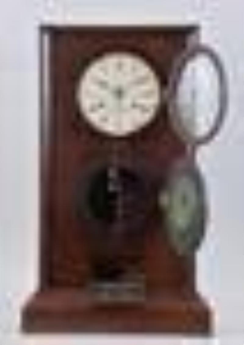 L. F. and W. W. Carter double dial calendar clock.