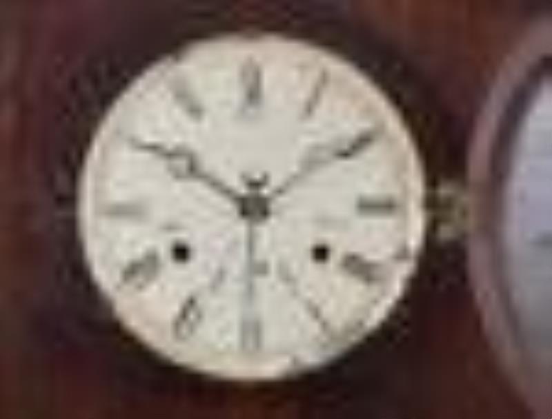 L. F. and W. W. Carter double dial calendar clock.