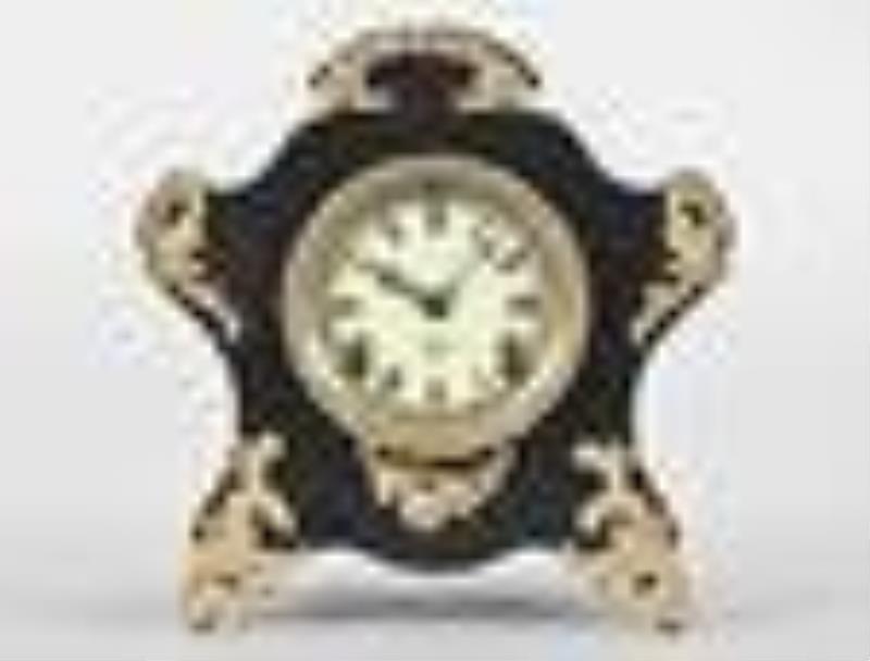 Ansonia Lisle black mantel clock