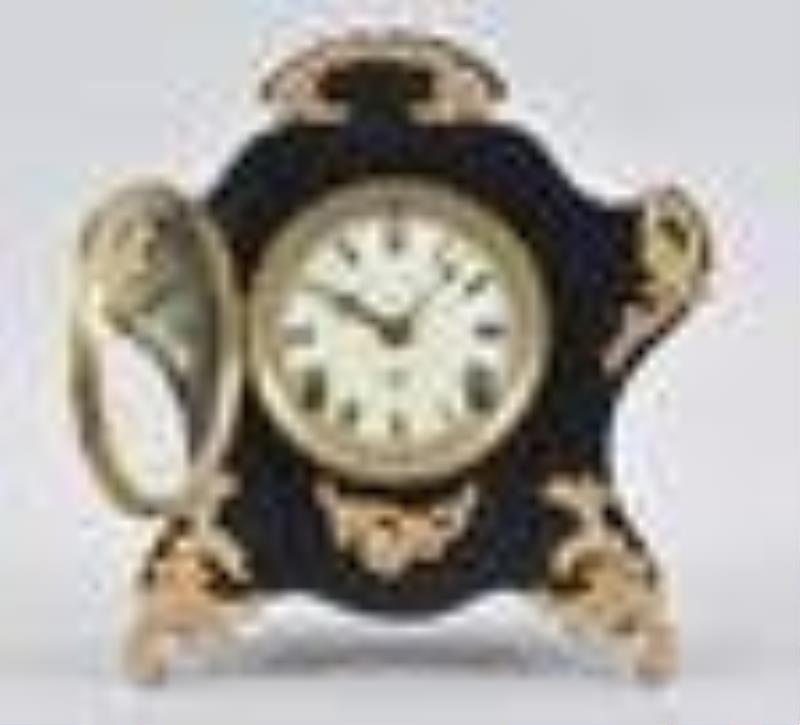 Ansonia Lisle black mantel clock