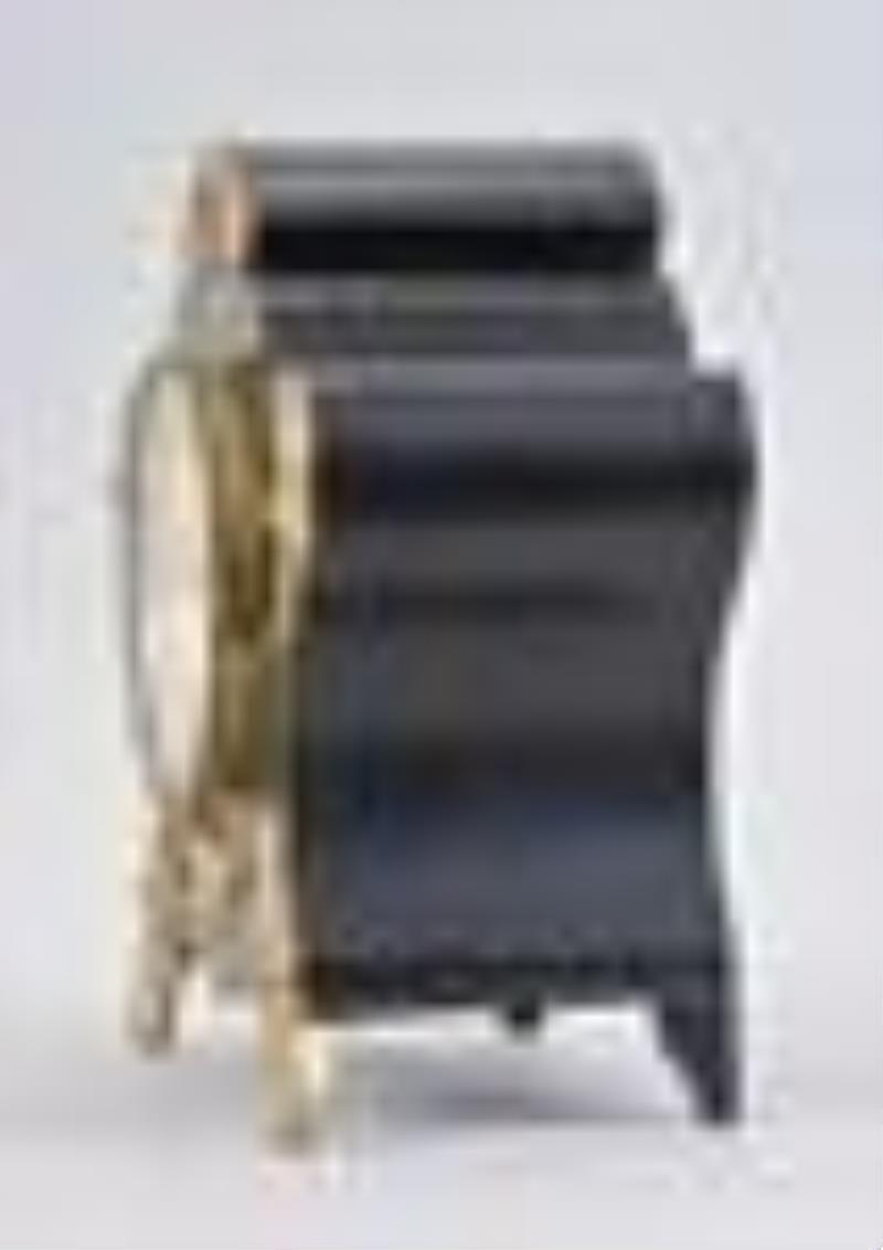 Ansonia Lisle black mantel clock