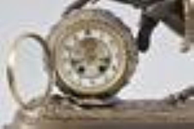 Gilbert Clock Co. Hercules figural mantel clock