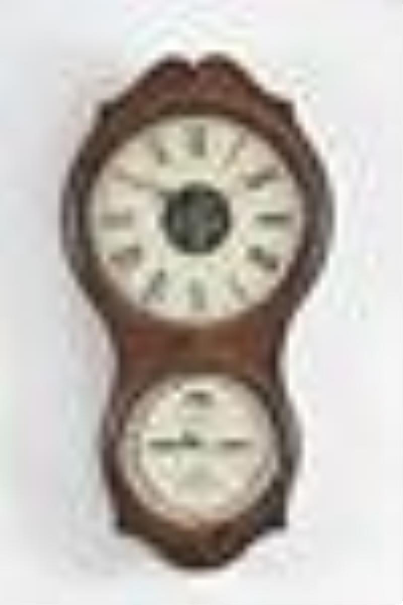 Ithaca No. 4 Hanging Office double dial calendar clock