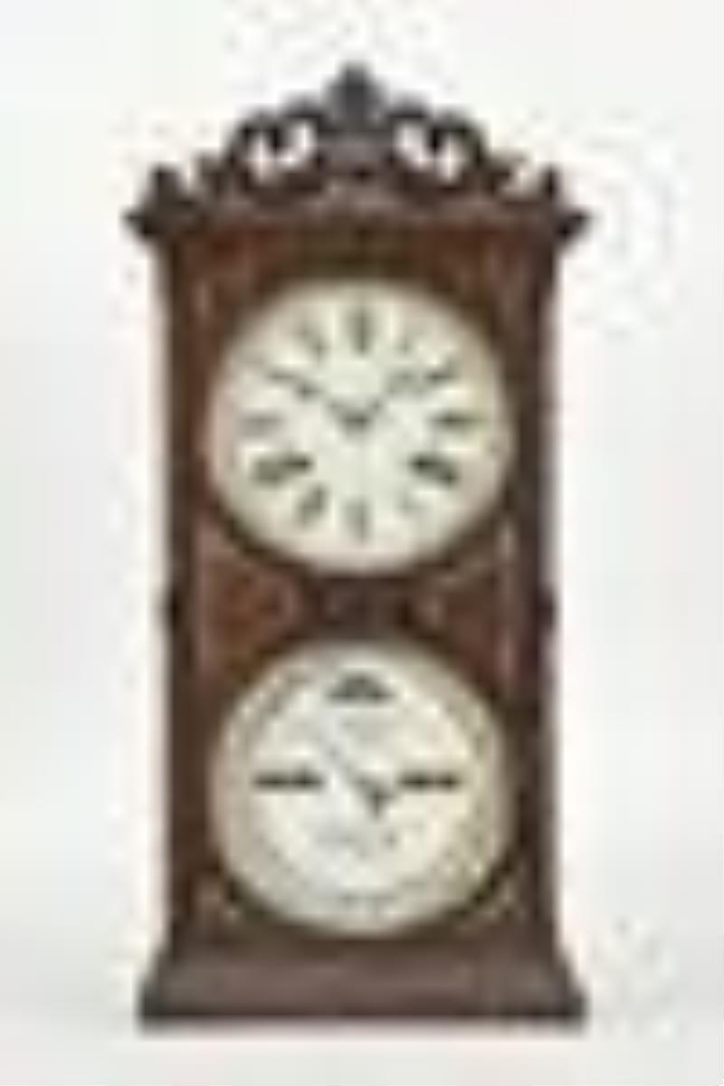 Ithaca No 10 Farmer’s double dial calendar clock Price Guide