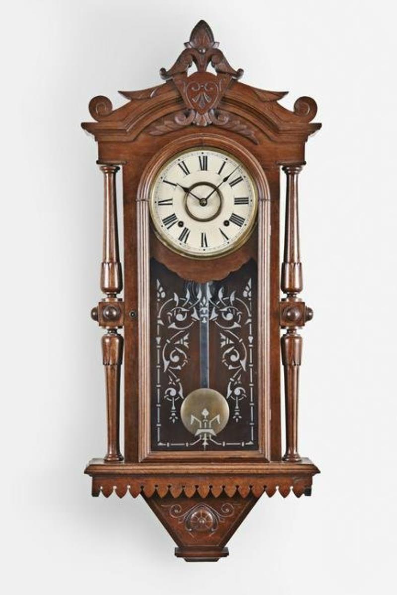 A Kroeber Regulator No. 30 wall clock