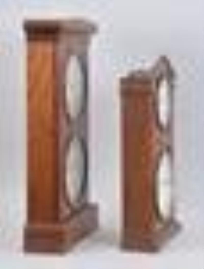 Seth Thomas and Ithaca double dial calendar clocks.