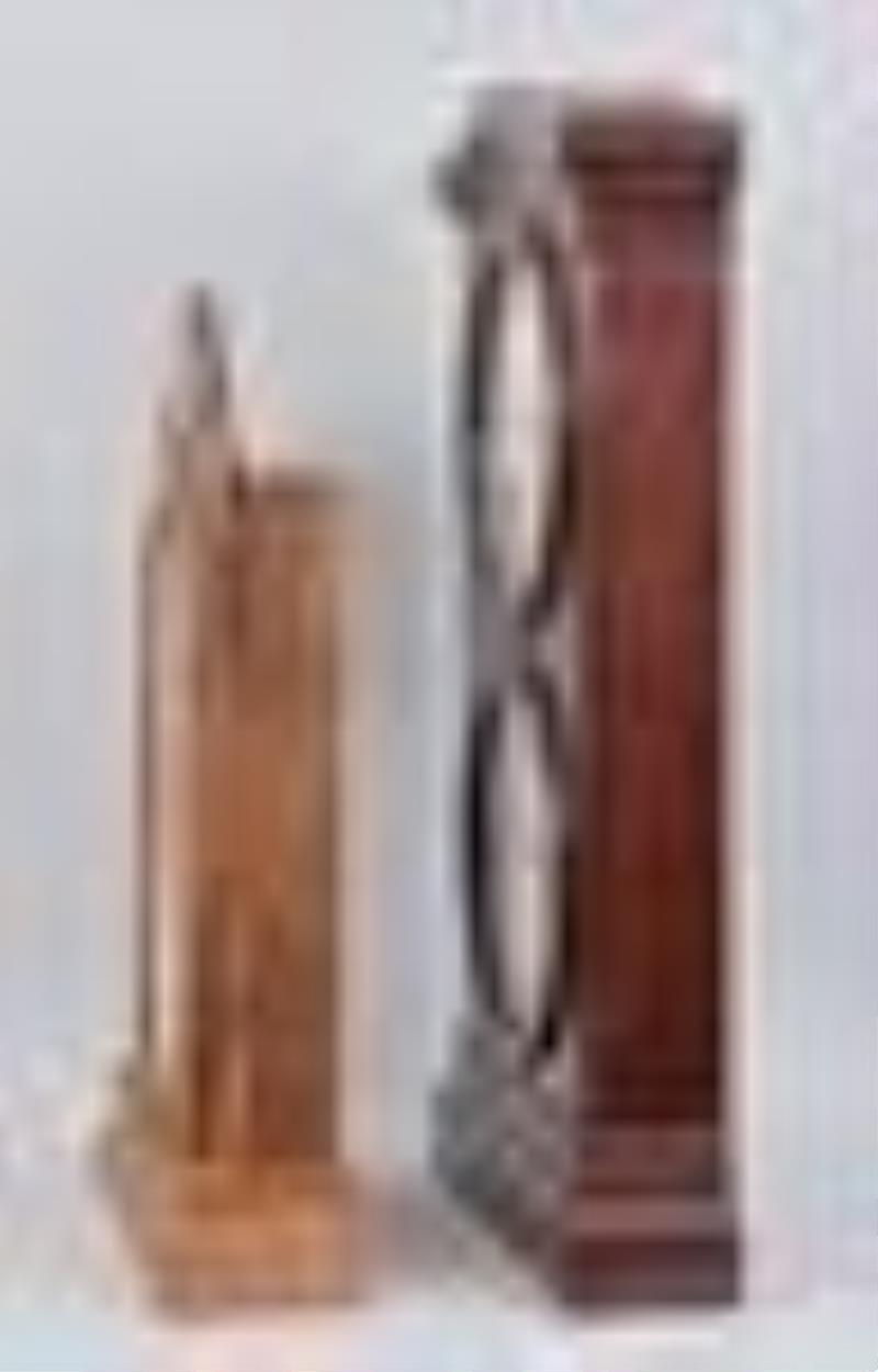 Seth Thomas and a Waterbury double dial calendar clocks