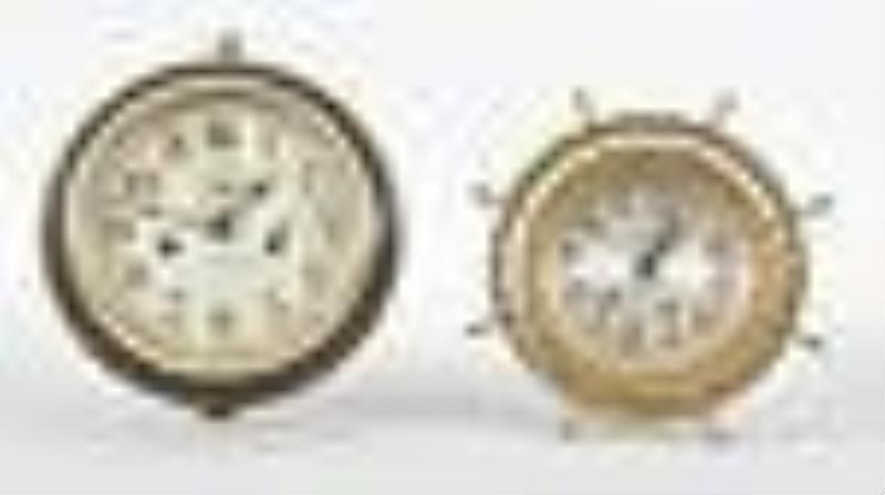 Two American marine wall clocks