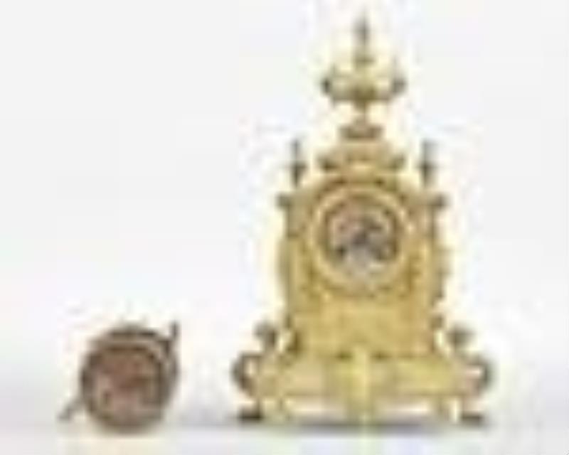 French mantel clock, French movement only and a modern