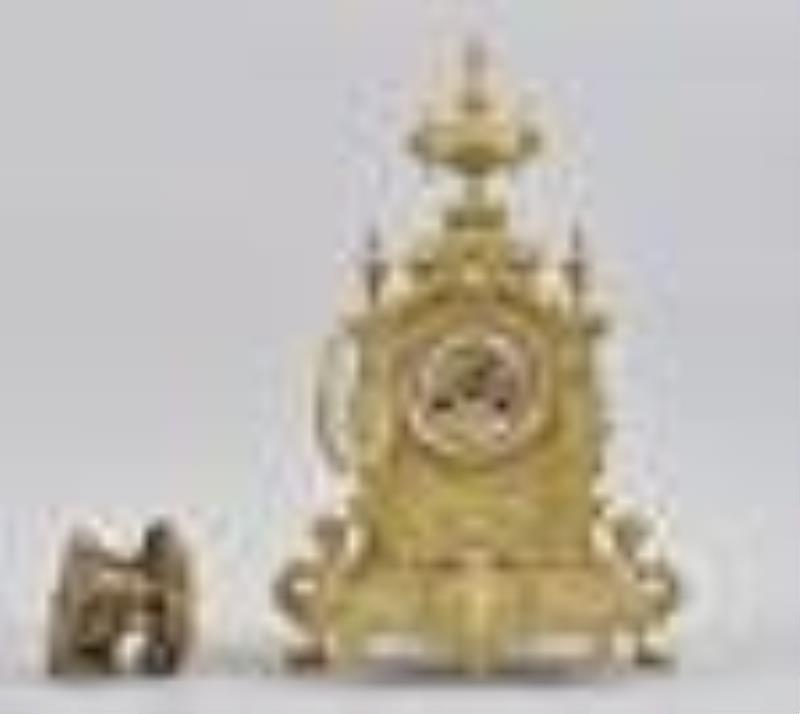 French mantel clock, French movement only and a modern