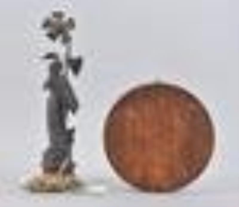 Ansonia Cable wall clock and a French electric figural