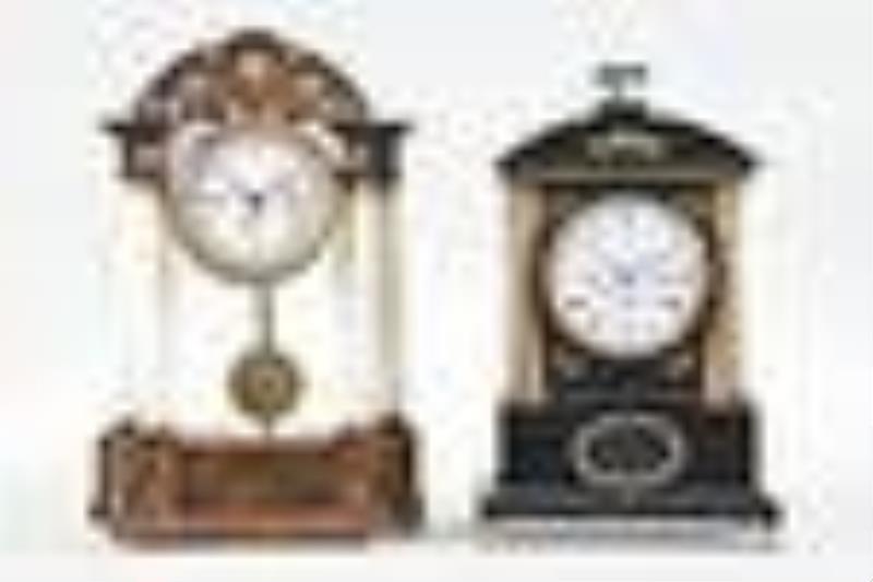 Two Austrian mantel clocks