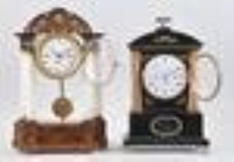 Two Austrian mantel clocks