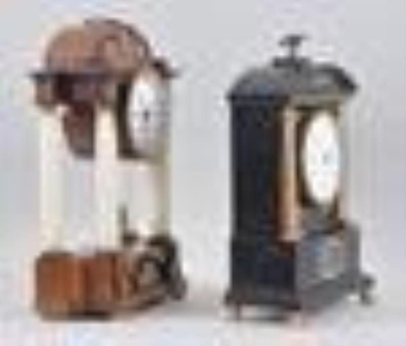 Two Austrian mantel clocks
