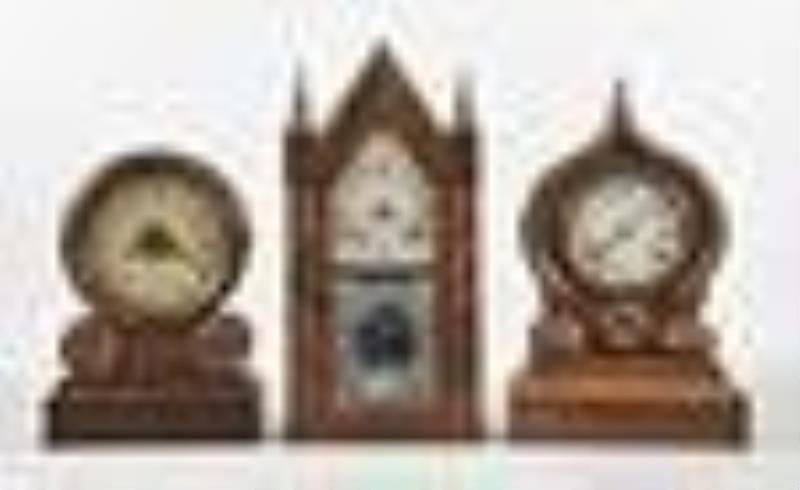Three 19th century Connecticut shelf clocks