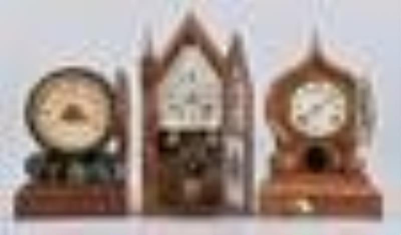 Three 19th century Connecticut shelf clocks