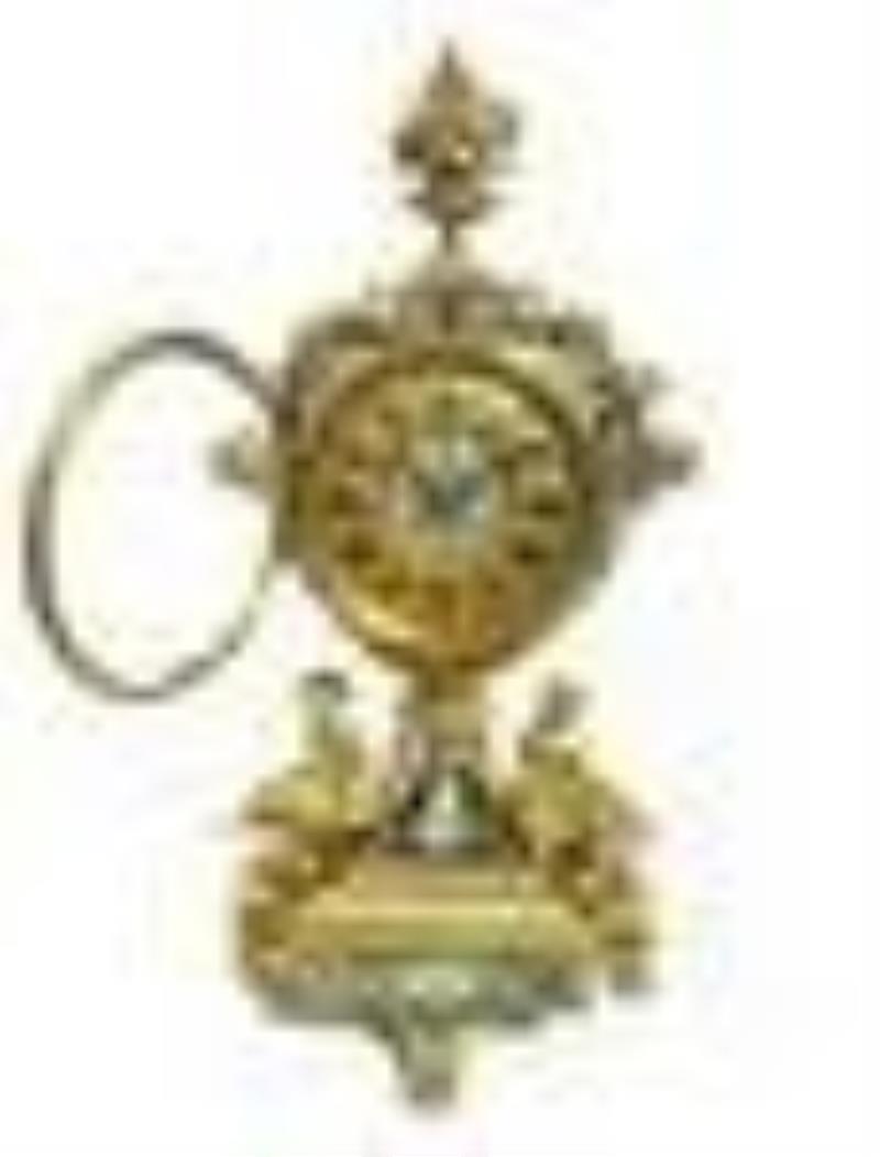 Tiffany & Co. Gilt Bronze & Champleve Enamel Clock Set