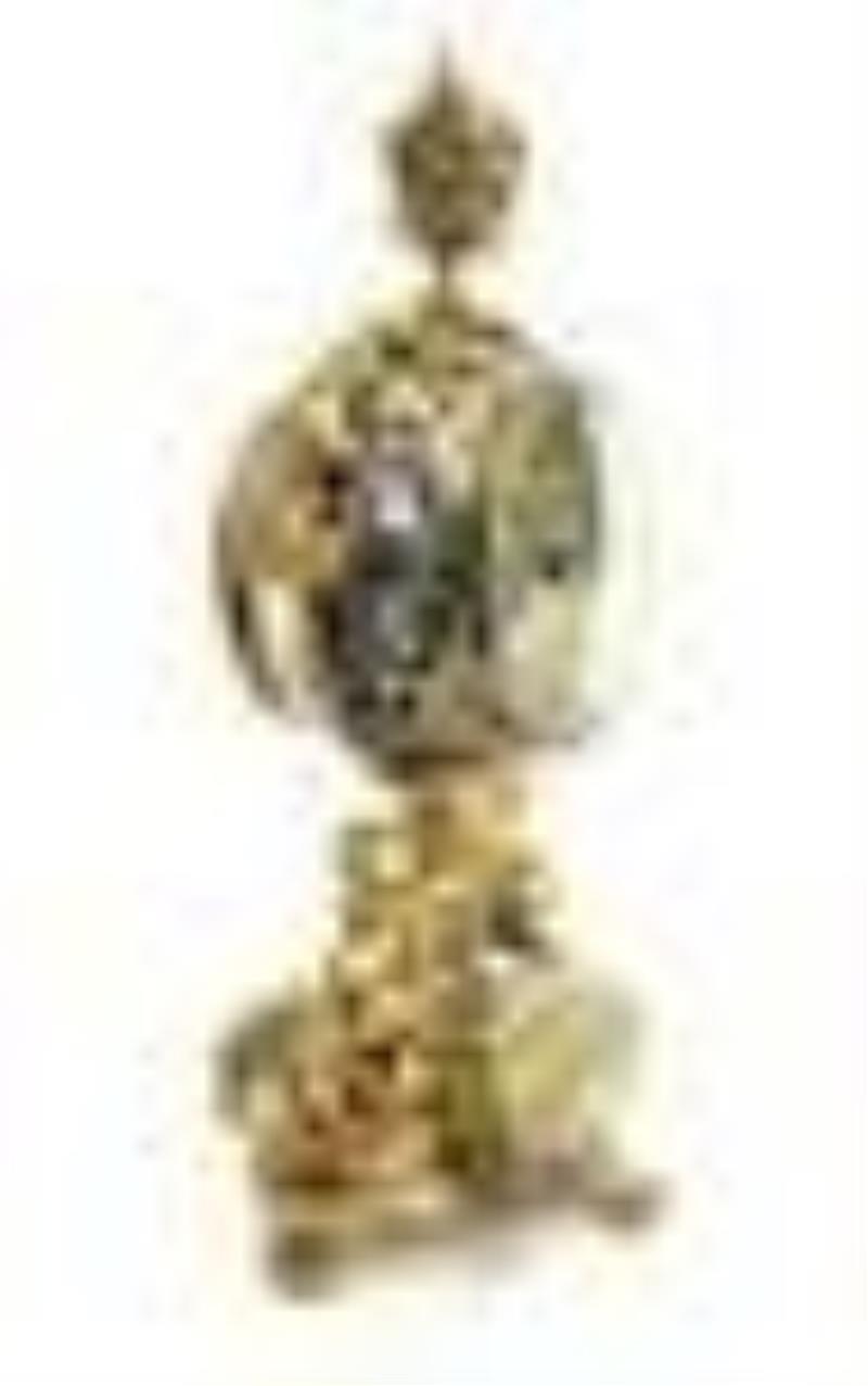 Tiffany & Co. Gilt Bronze & Champleve Enamel Clock Set