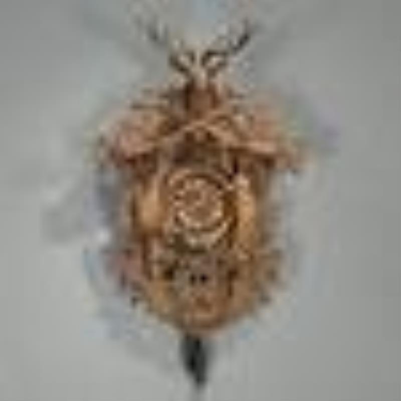 Large Black Forest style carved cuckoo clock
