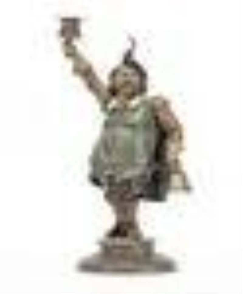 Bavarian Jester Clock and Candle Stand
