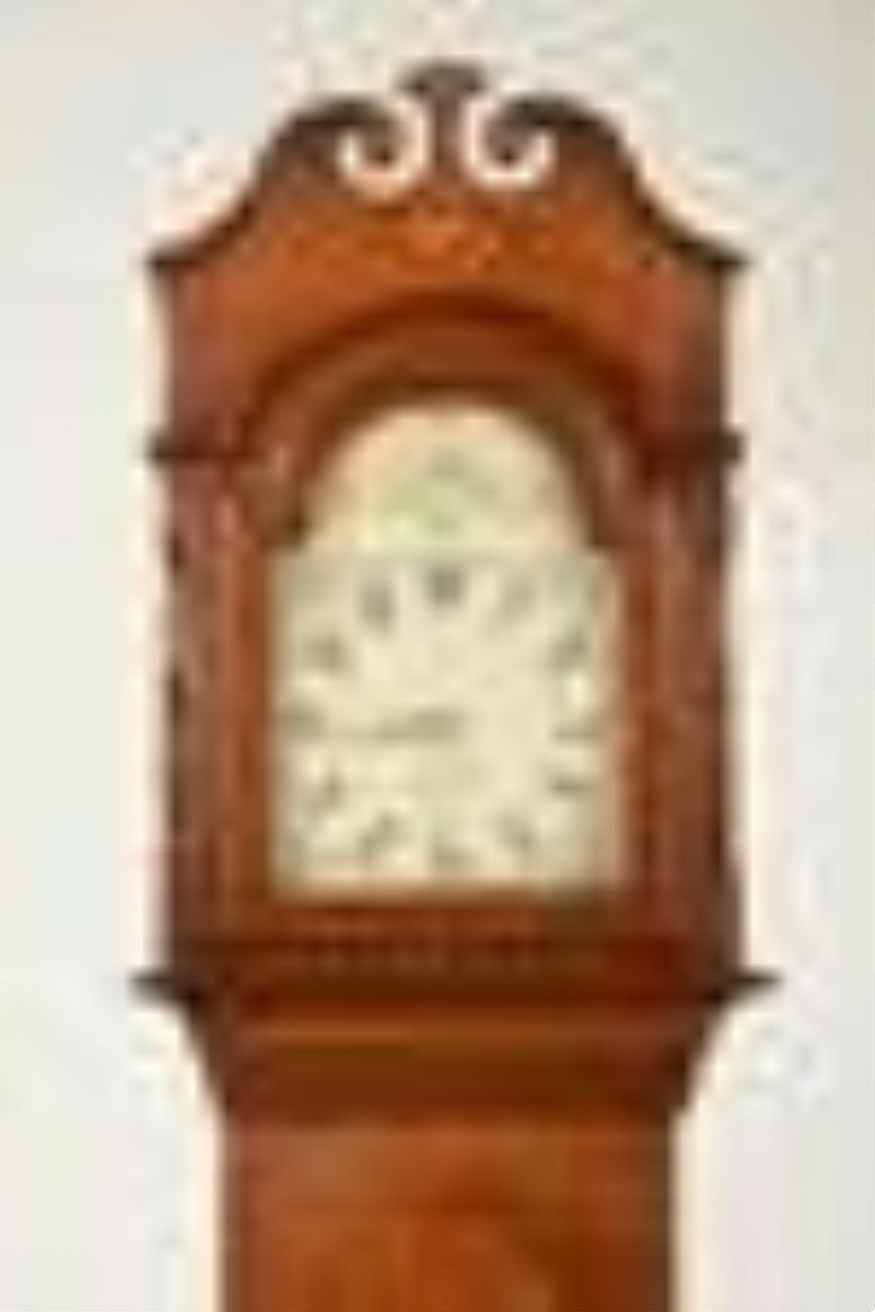 Rare Southern Federal Walnut and Cherry Tall Case Clock