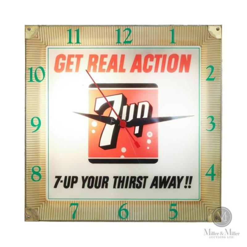 Seven-Up Lighted Clock