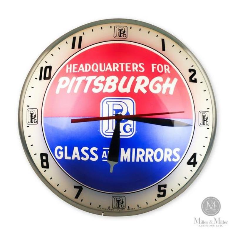 Pittsburgh Glass "Double Bubble" Clock