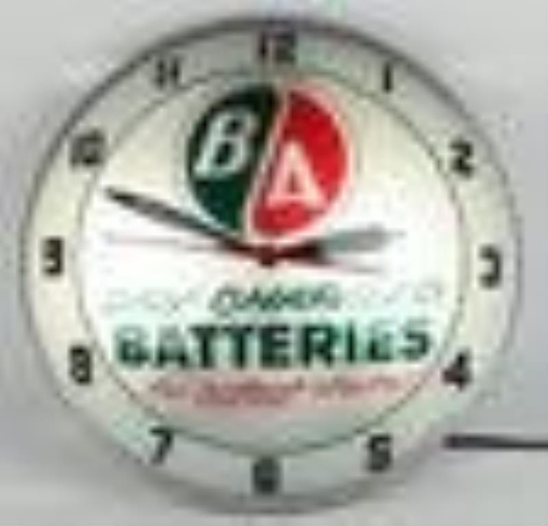 B-A Batteries "Double Bubble" Clock