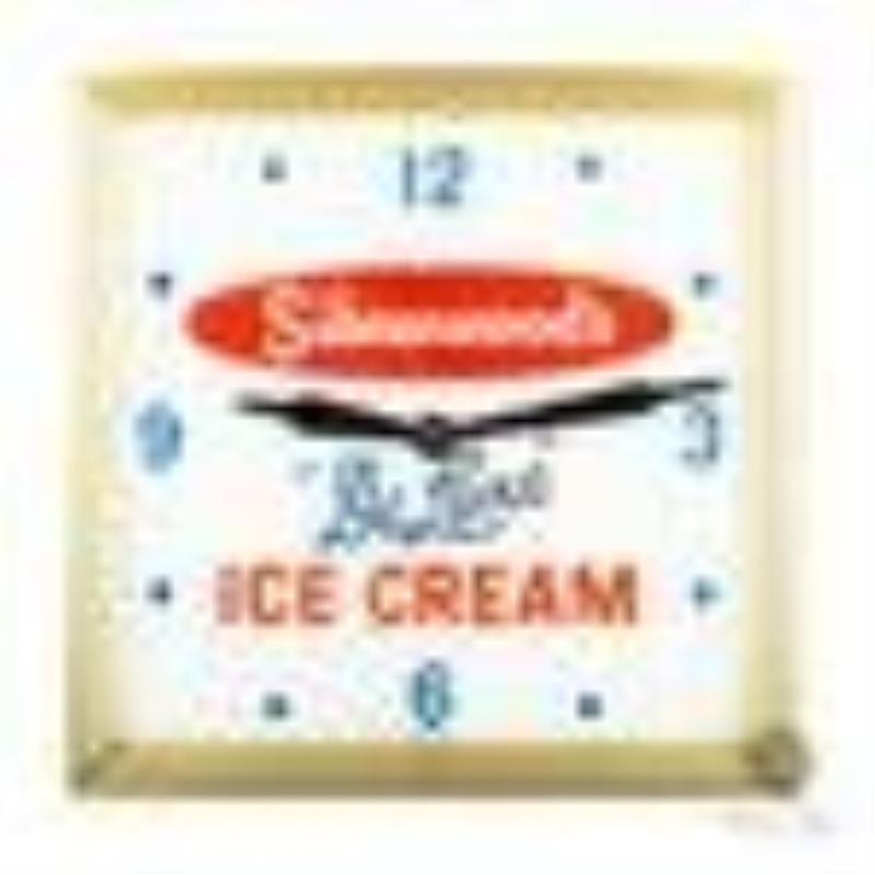 Silverwood's Ice Cream Lighted Clock