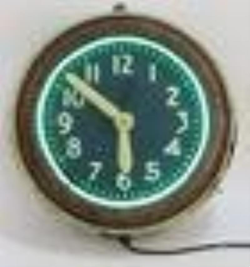 Neon Ice Cream Parlour Wall Clock