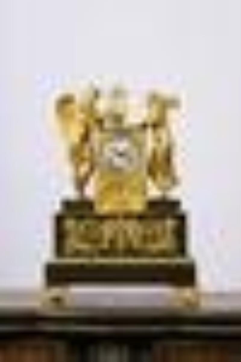 A Gold Coating Bronze Mantel Clock
