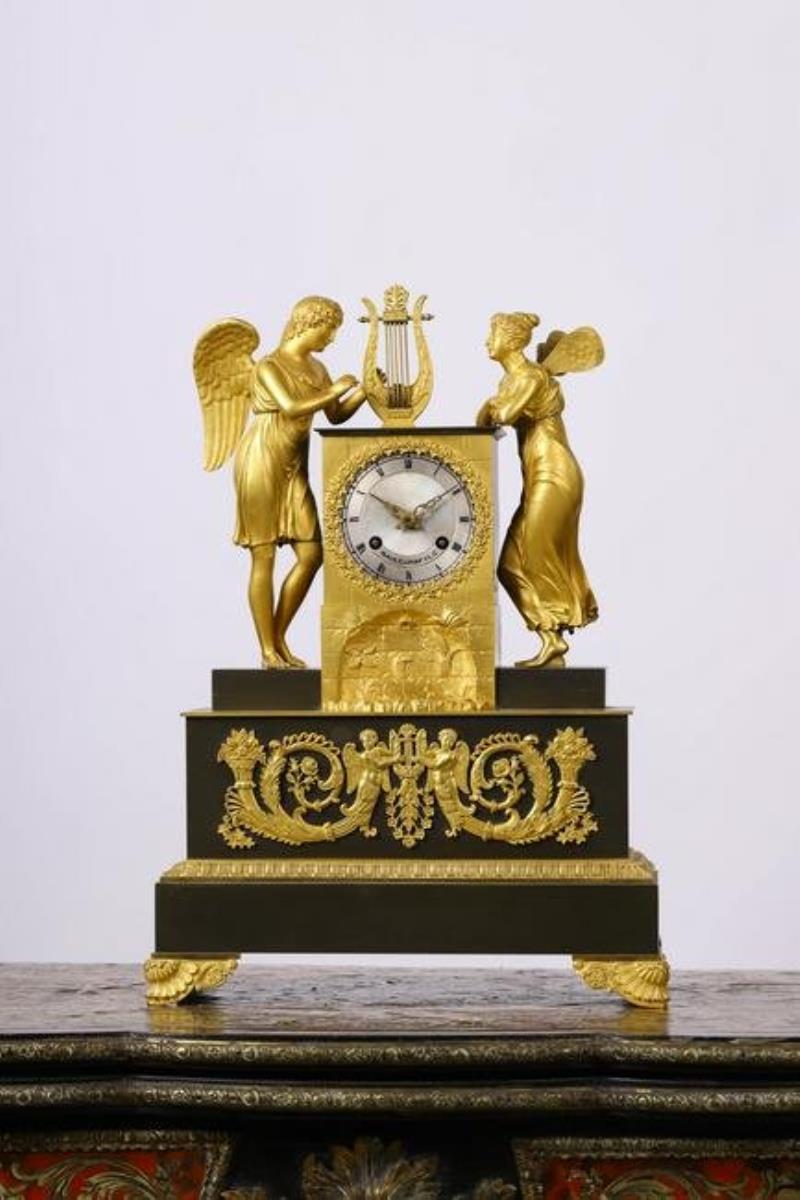 A Gold Coating Bronze Mantel Clock