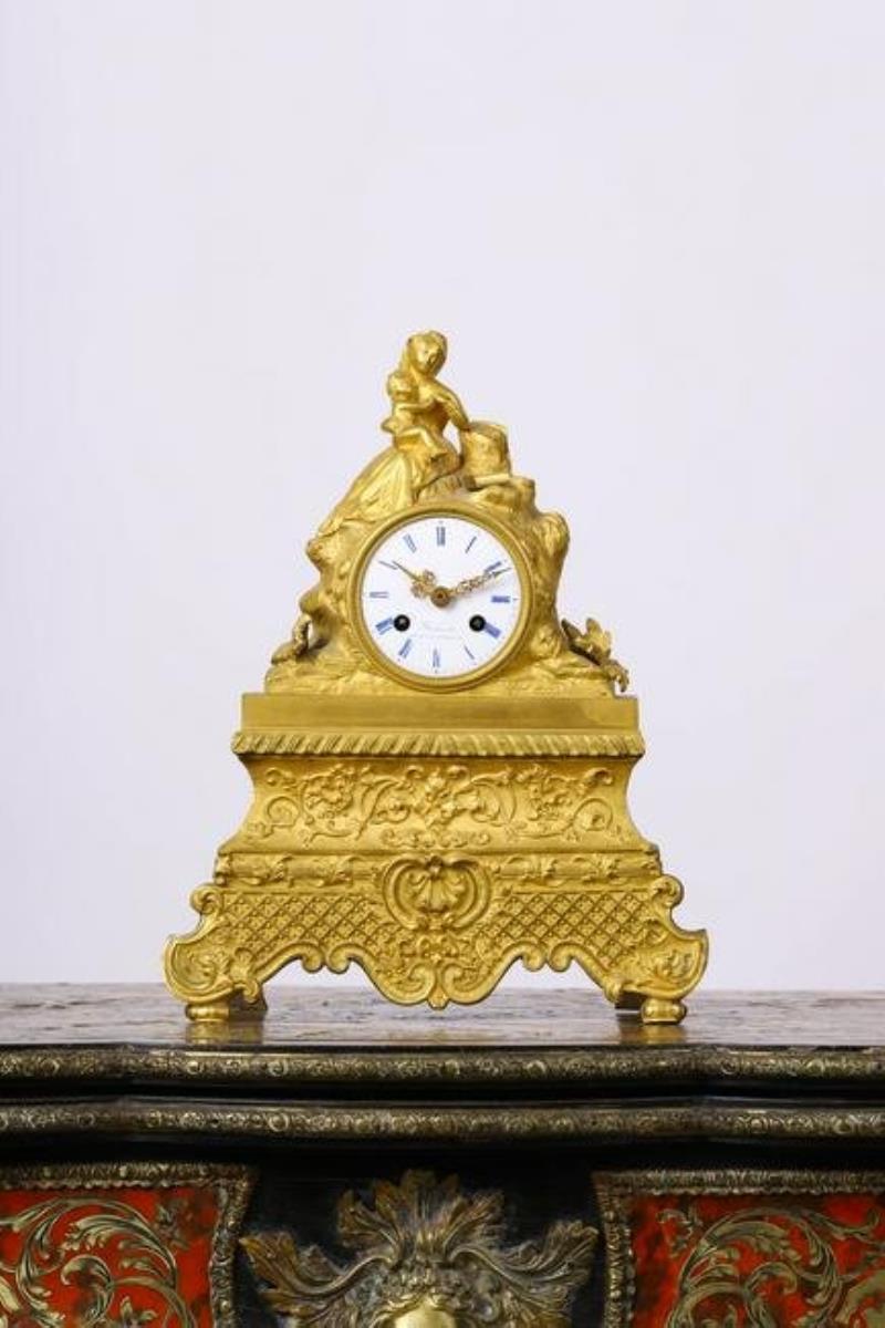 A Western Gilt Coating Mantel Clock