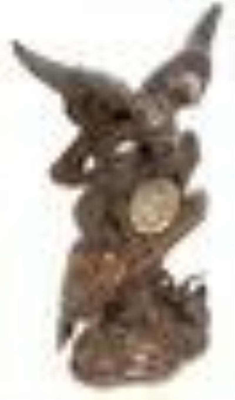 Monumental German Walnut Falcon Clock