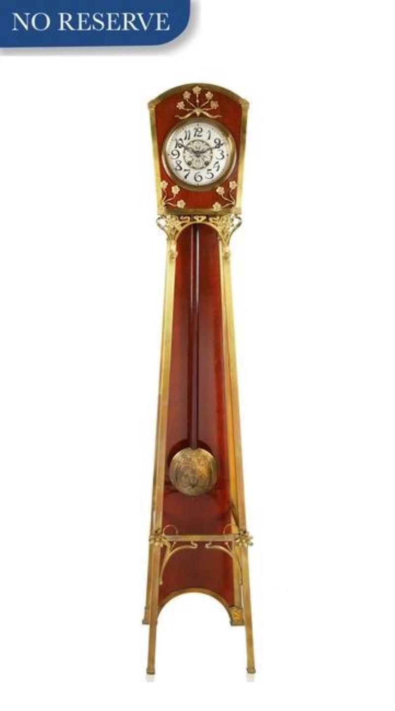 FRENCH ART NOUVEAU STYLE GRANDFATHER CLOCK