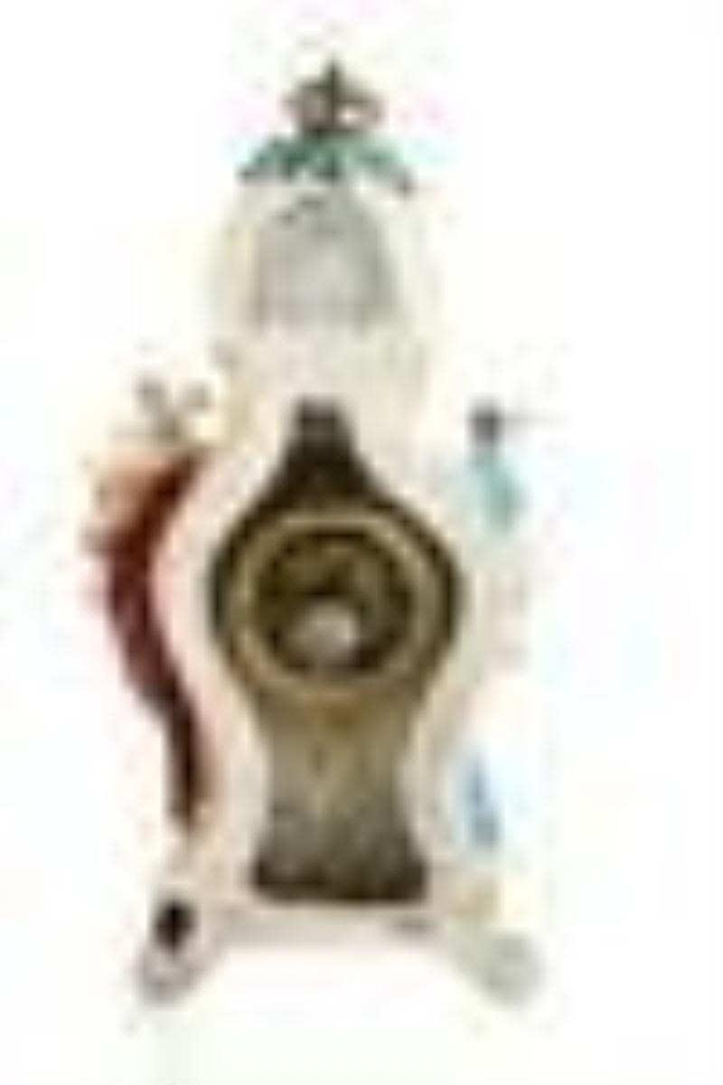 MEISSEN-STYLE PORCELAIN MANTLE CLOCK