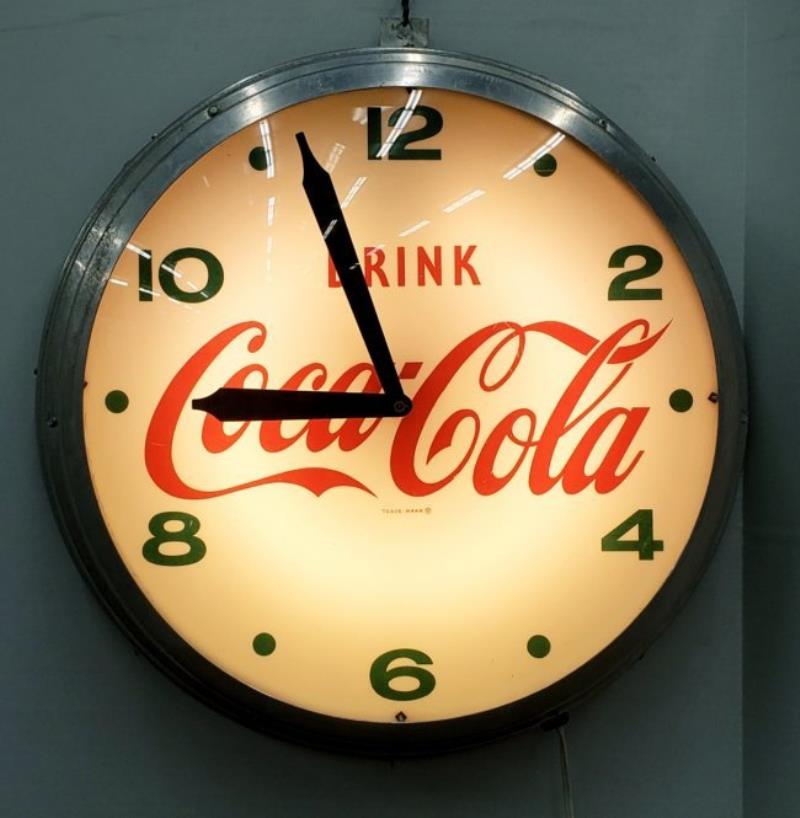 Scarce Drink Coca Cola Diner Soda Fountain Clock