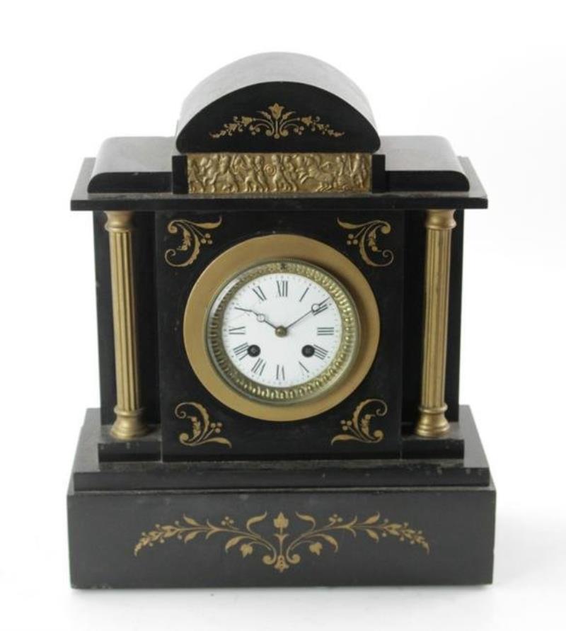 Black Slate Mantel Clock