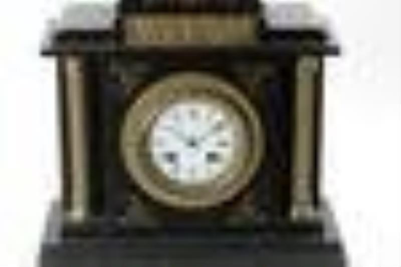 Black Slate Mantel Clock
