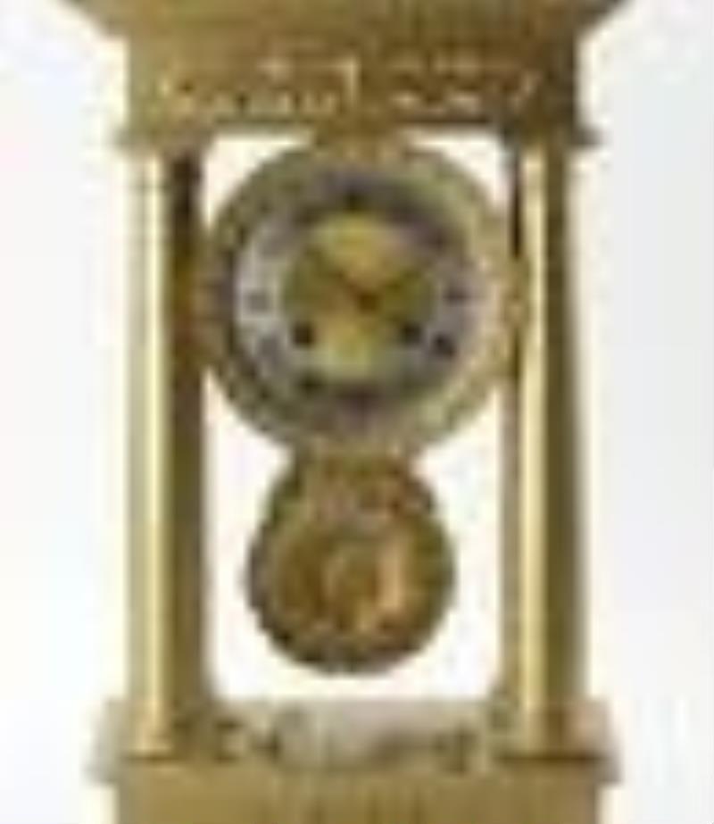 19thC Empire Gilt Bronze Clock