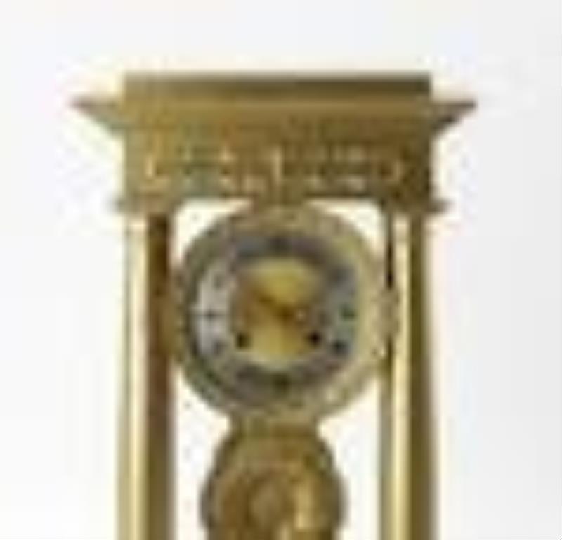 19thC Empire Gilt Bronze Clock