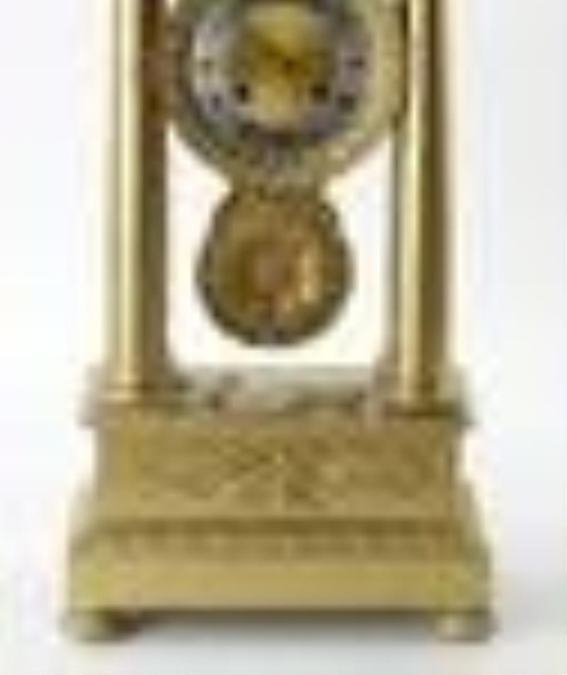 19thC Empire Gilt Bronze Clock