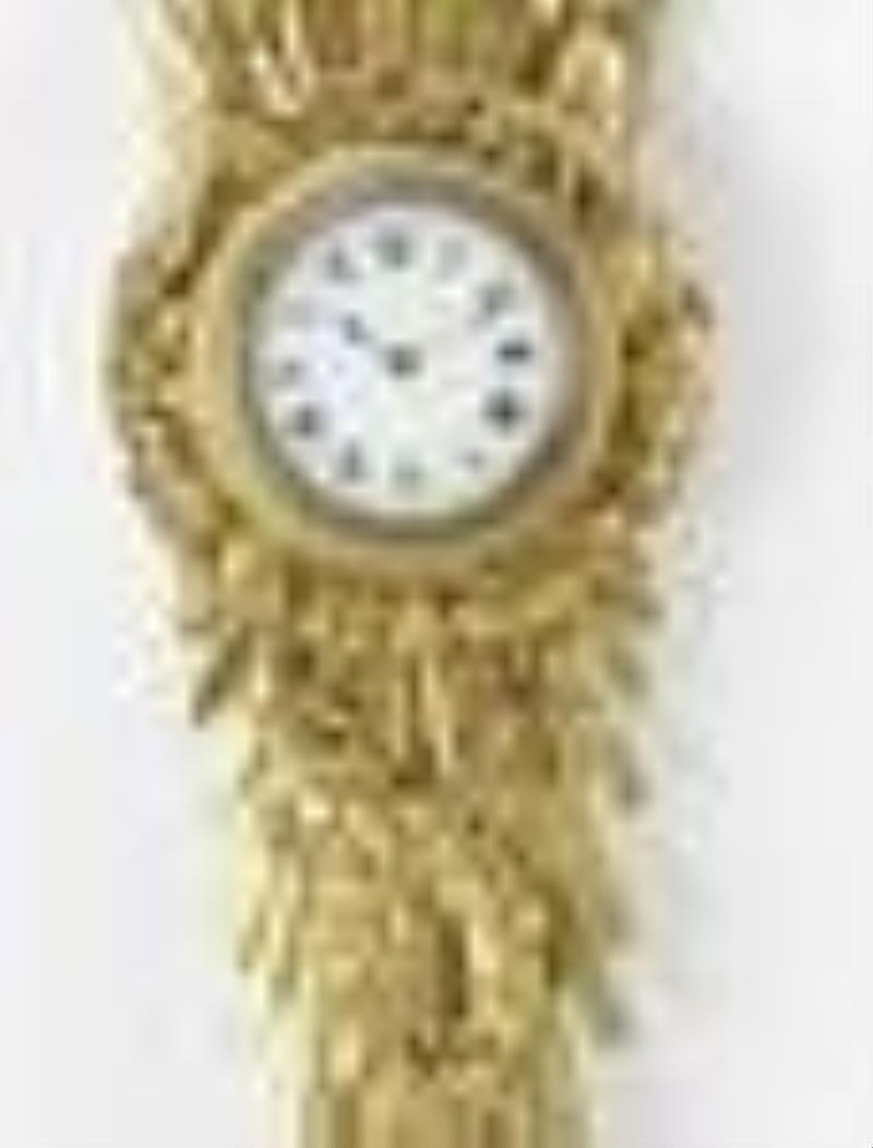 French Carved Giltwood Wall Clock
