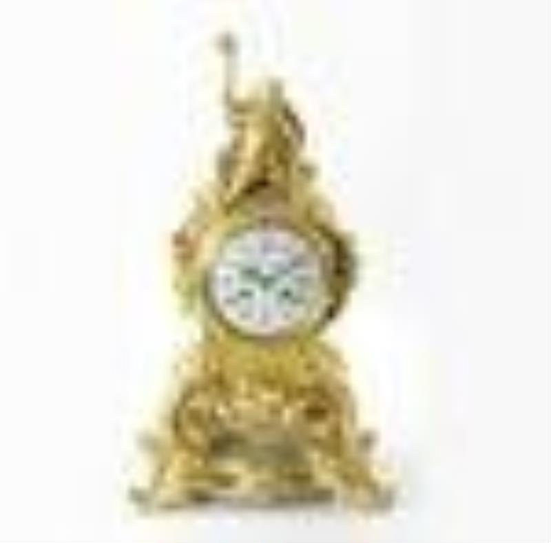 19thC F. Barbedienne, Paris, Figural Clock