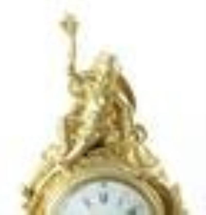 19thC F. Barbedienne, Paris, Figural Clock